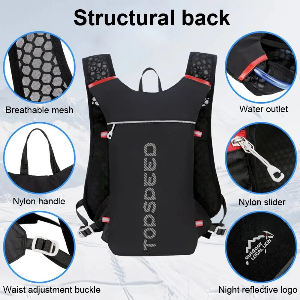 NEWBOLER Trail Running Ultralight 5L Backpack with 2L Hydration Bladder