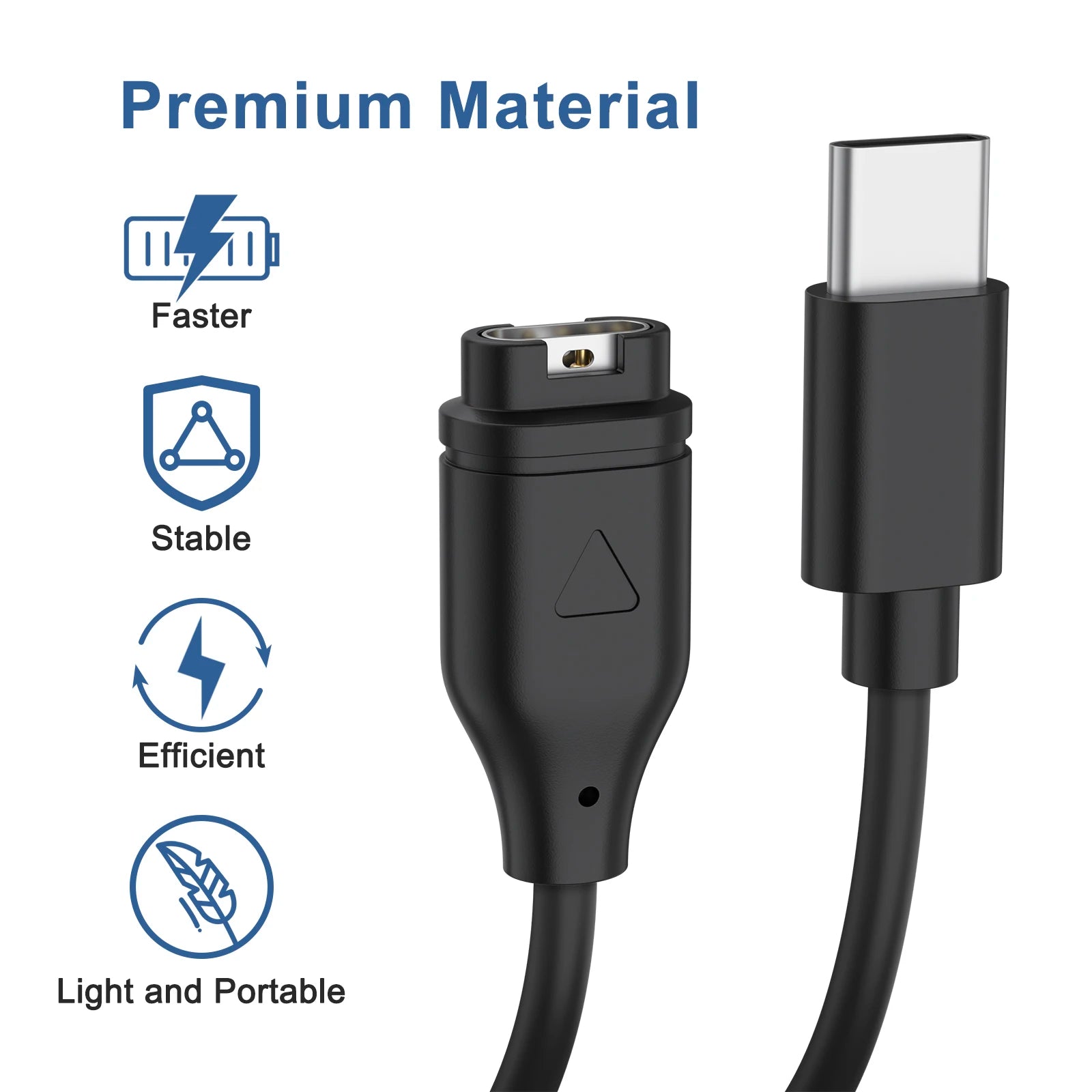 IEOVIEE Type-C Watch Charger Cable for Garmin Venu, Fenix, Vivoactive & Forerunner