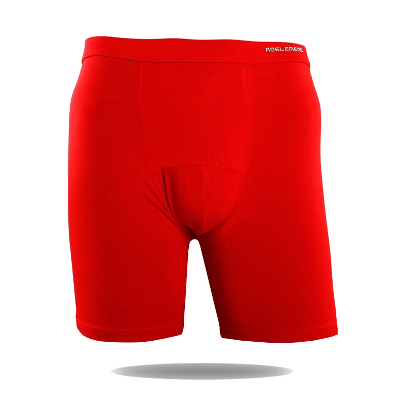 Men’s Long Leg Boxer Briefs Anti-Chafing Modal Sports Underwear Quick Dry