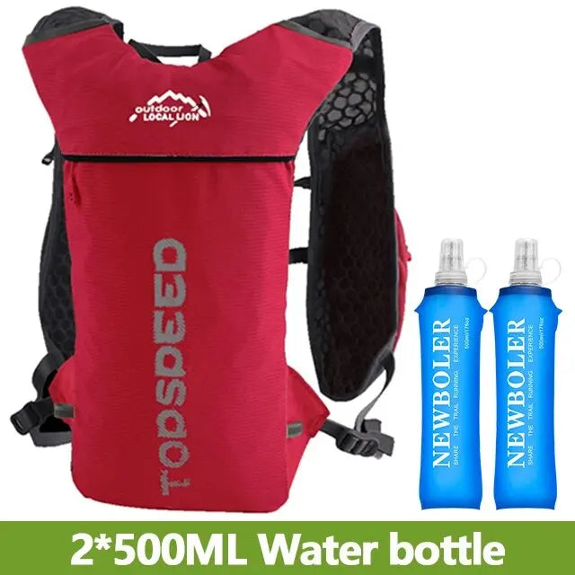 NEWBOLER Trail Running Ultralight 5L Backpack with 2L Hydration Bladder