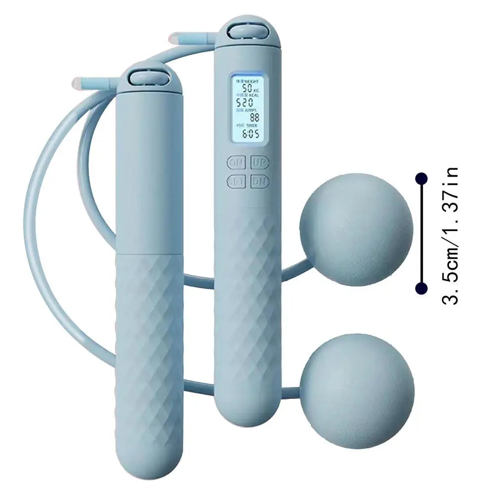 Cordless Weighted Jump Rope with Smart Counter | Ropeless Skipping for Home or Gym Fitness