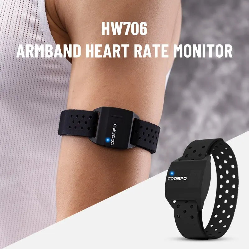 COOSPO HW706 Optical Heart Rate Monitor Armband Bluetooth ANT+ for Garmin & Wahoo