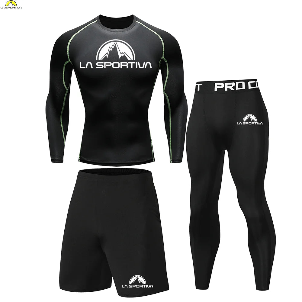 LA SPORTIVA 2025 Kids 3PCS Sports Set – Quick-Dry Running & Training Outfit Boys