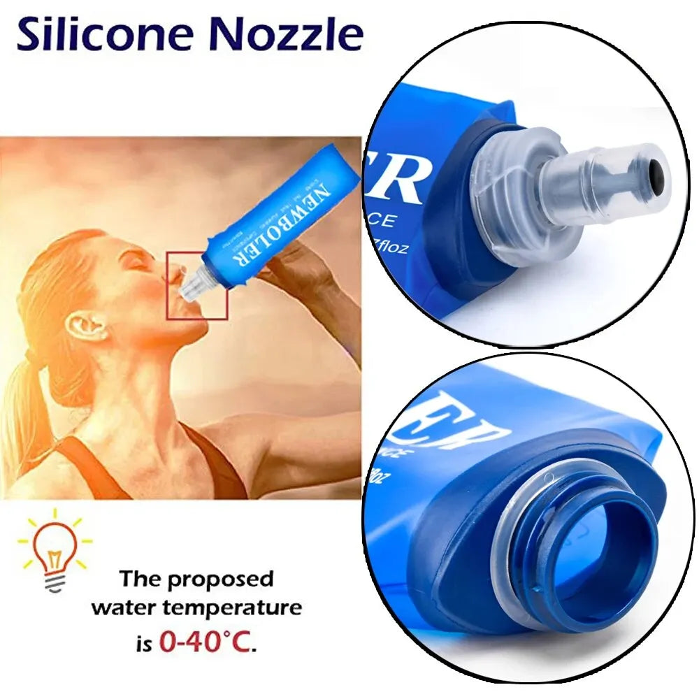 NEWBOLER TPU Soft Flask Collapsible Water Bottle (250ml / 500ml)