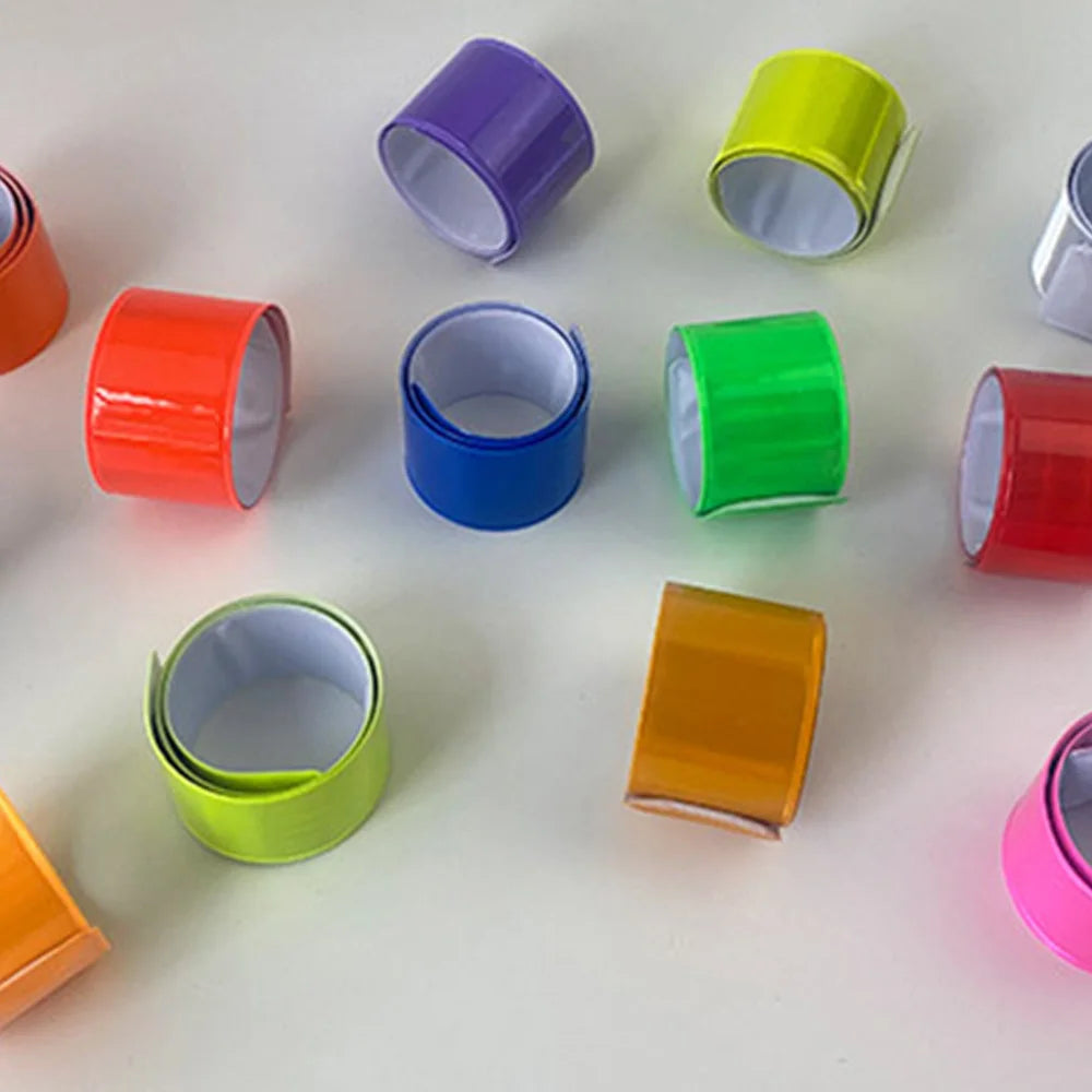 Reflective Slap Band Wristband Safety Armband for Night Running Cycling