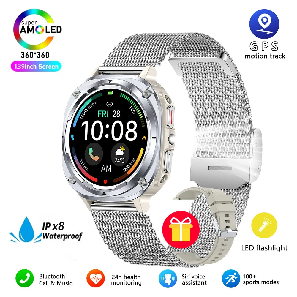 GEJIAN New Watch 7 Ultra Smart Watch with Heart & Sleep Monitoring, GPS, Voice Call