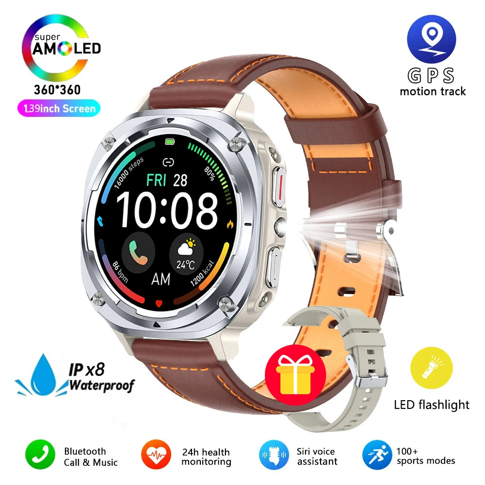 GEJIAN New Watch 7 Ultra Smart Watch with Heart & Sleep Monitoring, GPS, Voice Call