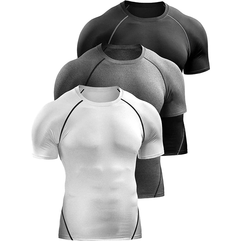 Men’s Compression Sports T-Shirt – Quick-Dry Elastic Running & Gym Training Top 2025