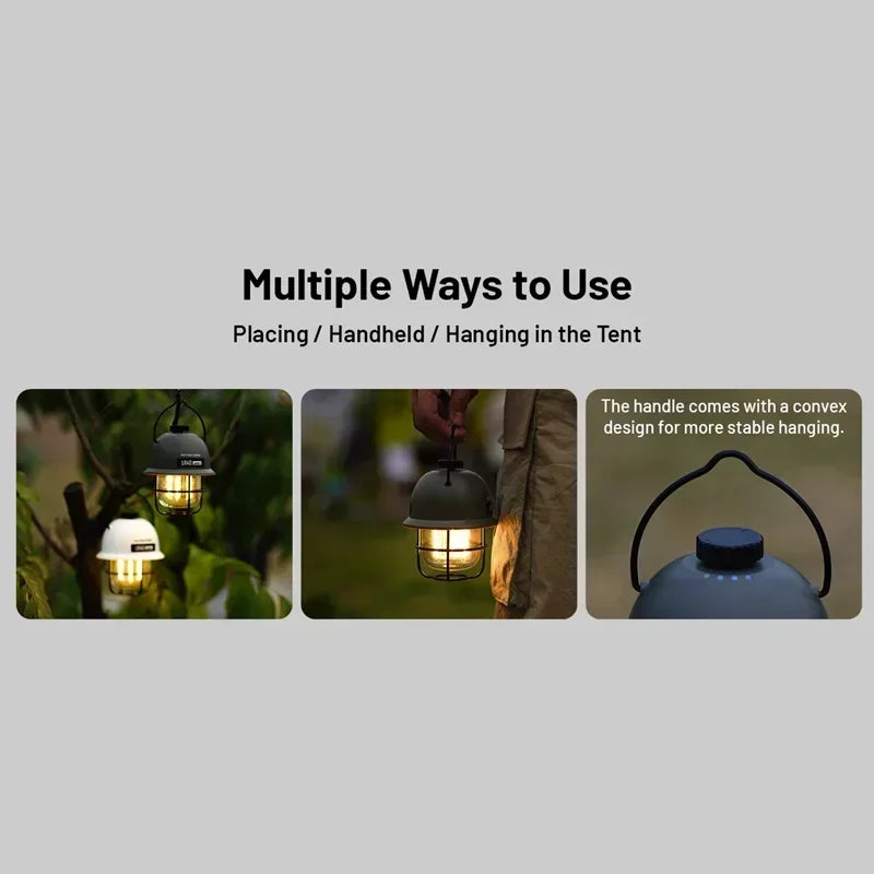 NITECORE LR40 USB-C Rechargeable Camping Lantern – 100 Lumens, 65hr Runtime