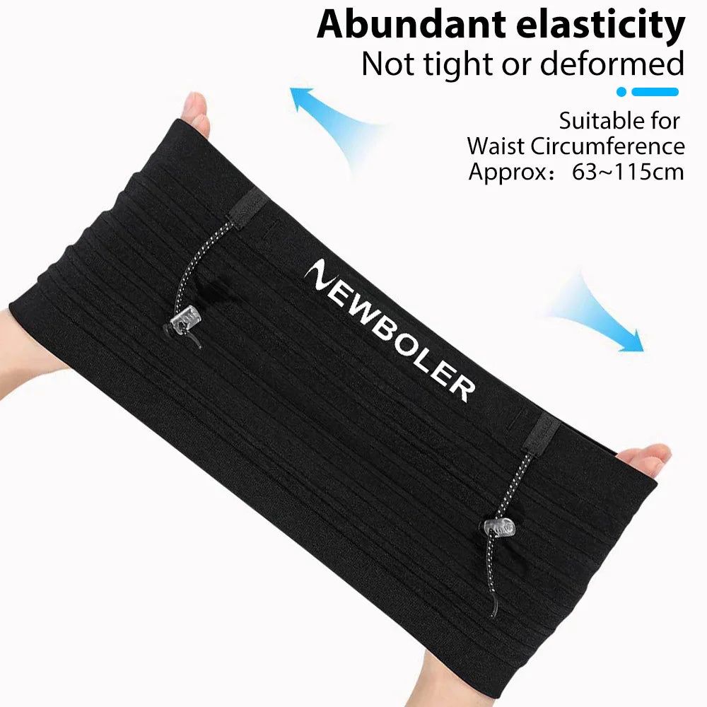 NEWBOLER Lightweight Elastic Sports Waist Bag for Running & Triathlon