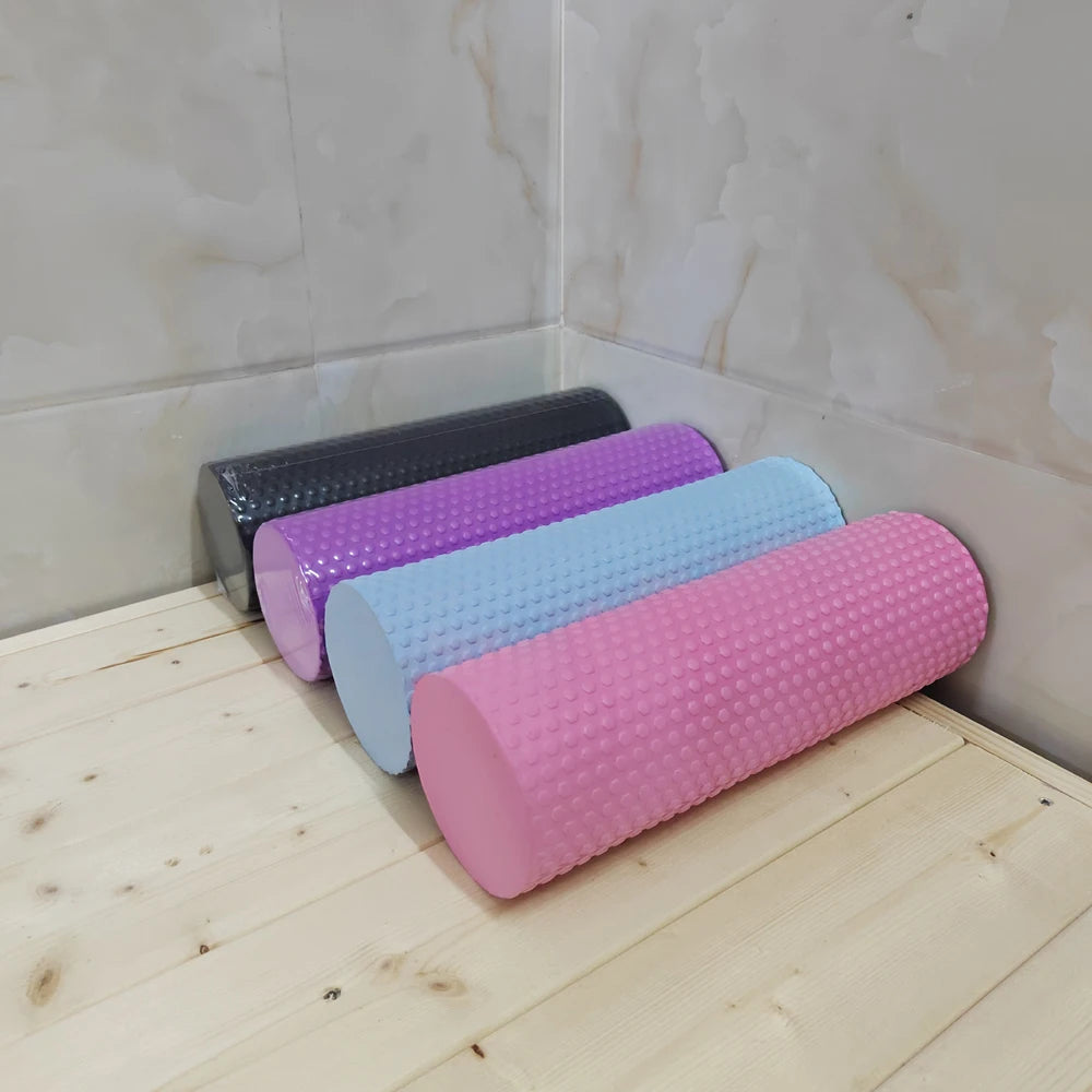BBSWIM EVA Foam Yoga Roller – 29.7cm Hexagonal Pilates Cylinder for Home Workouts