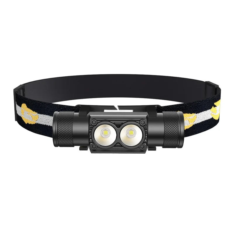 H25S Dual SST40 LED Headlamp, 1200 Lumens, USB Rechargeable, 18650 Battery Tactical Running Light