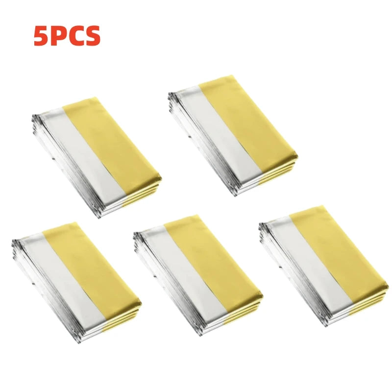 Outdoor Emergency Survival Blanket Gold-Silver Thermal Foil 130 × 210cm