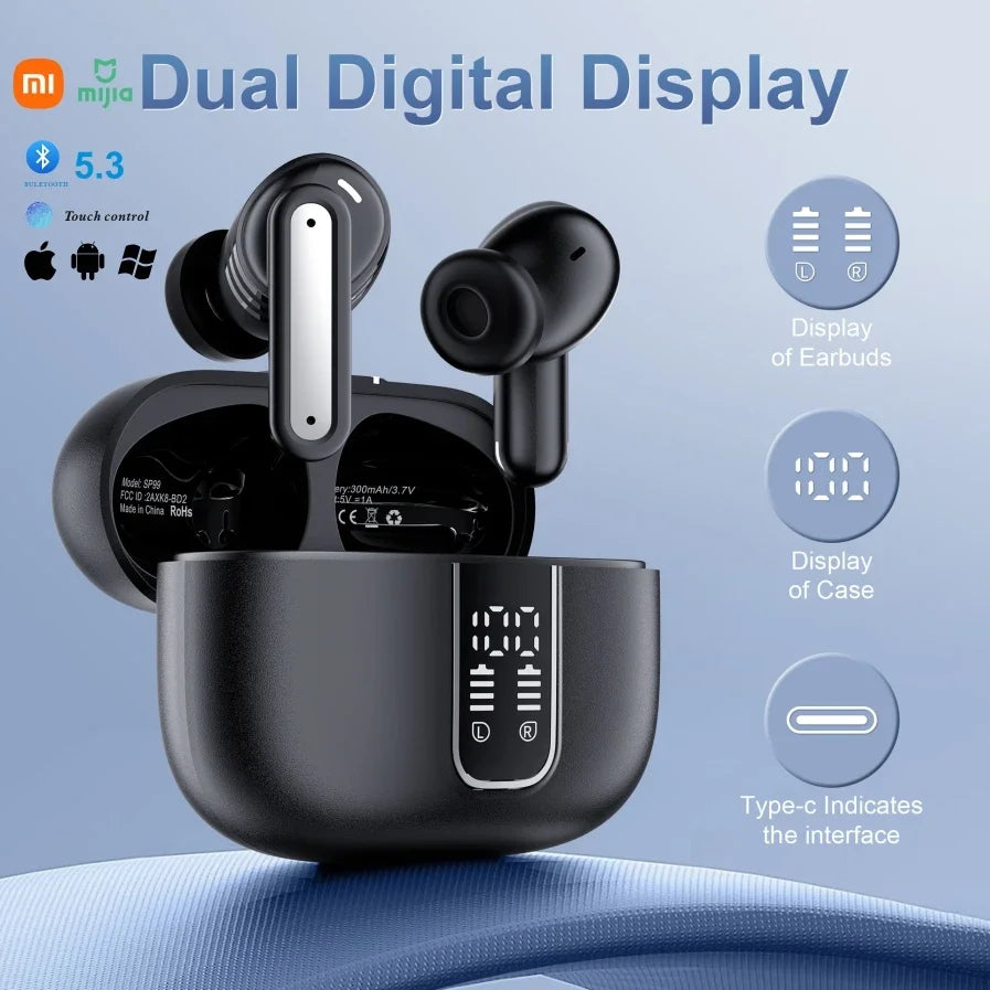 XIAOMI SP99 Wireless Bluetooth 5.3 Earphones – Noise Cancelling Sports Earbuds with 100m Range