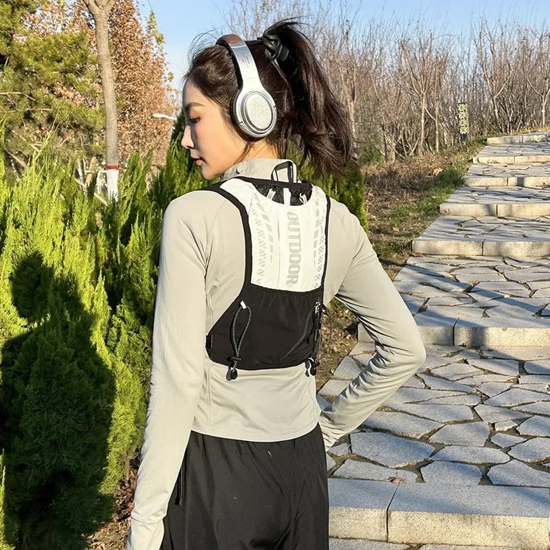 Trail Running Hydration Vest, Lightweight Cycling and Hiking Backpack with Reflective Design