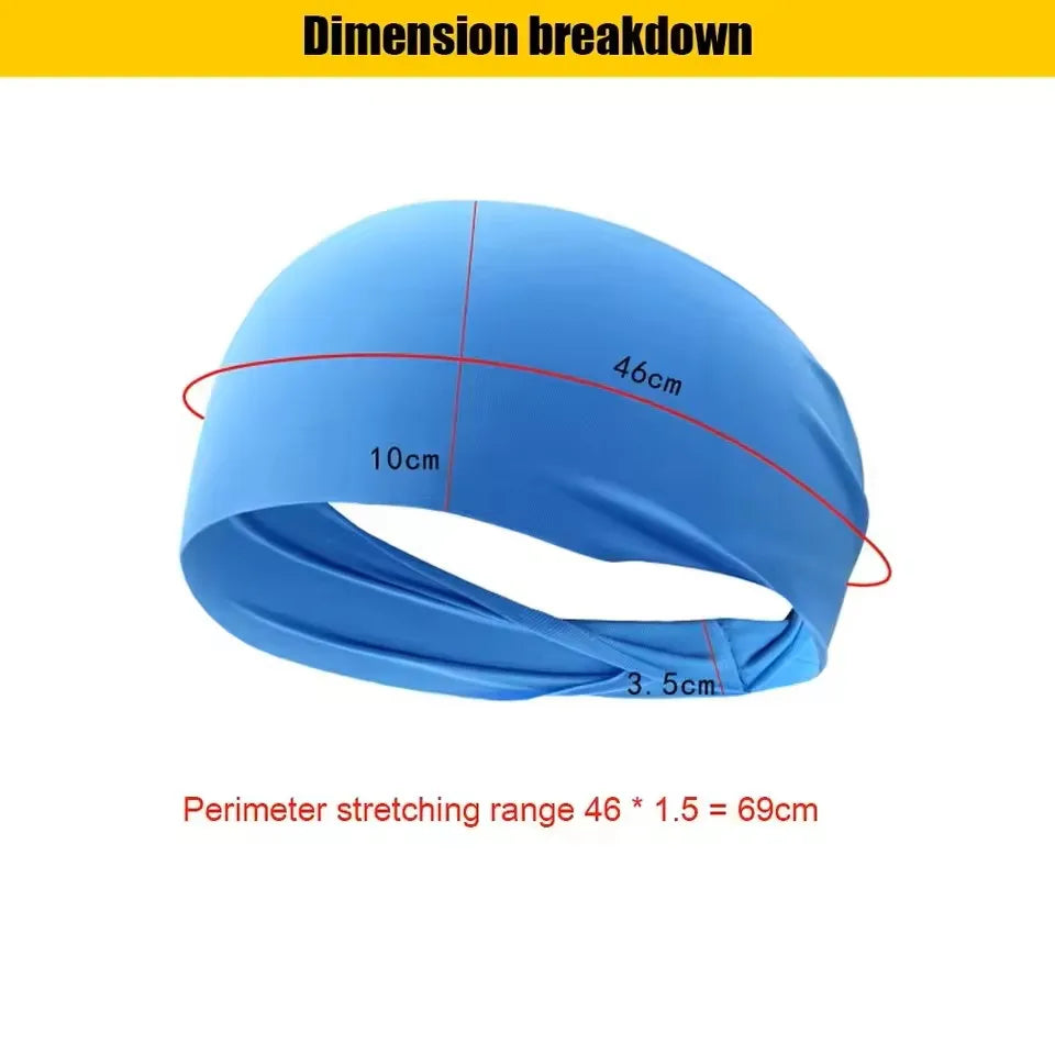 Elastic Sports Headband Quick-Dry Sweatband for Running, Gym & Yoga