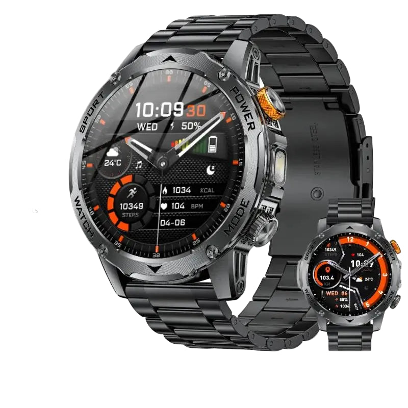 LIGE Smart Watch Men Bluetooth Call Outdoor Fitness Watch AMOLED 1000mAh Waterproof