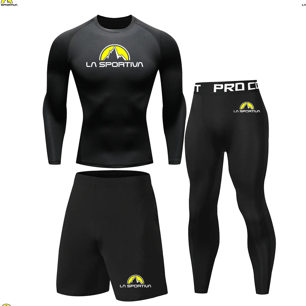 LA SPORTIVA 2025 Kids 3PCS Sports Set – Quick-Dry Running & Training Outfit Boys