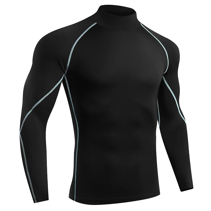 Men's Long Sleeve Compression Gym Shirt – Quick Dry Sport T-Shirt for Fitness, Running & Training