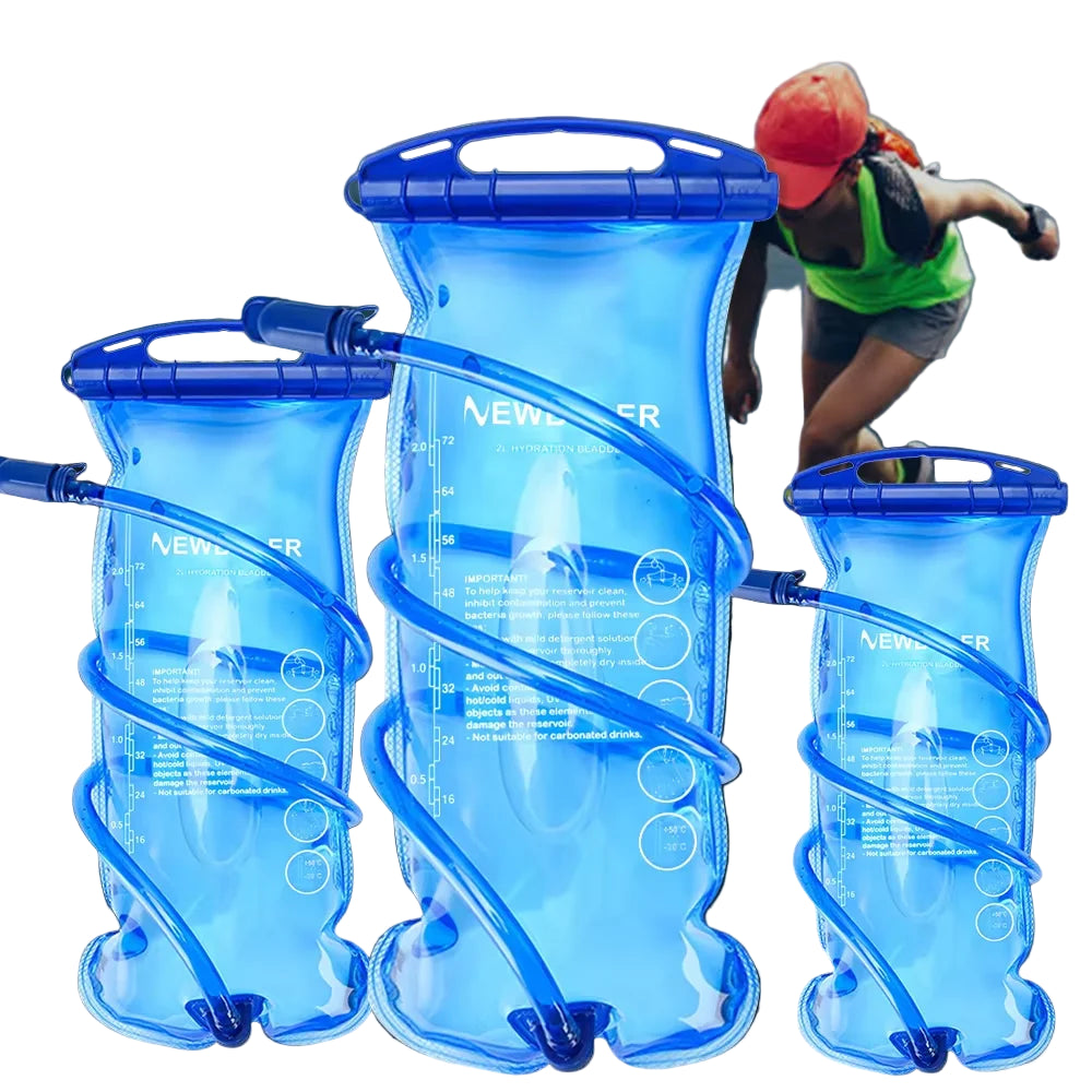 NEWBOLER Hydration Water Bag Reservoir 1.5L 2L 3L BPA-Free Running Backpack Bladder