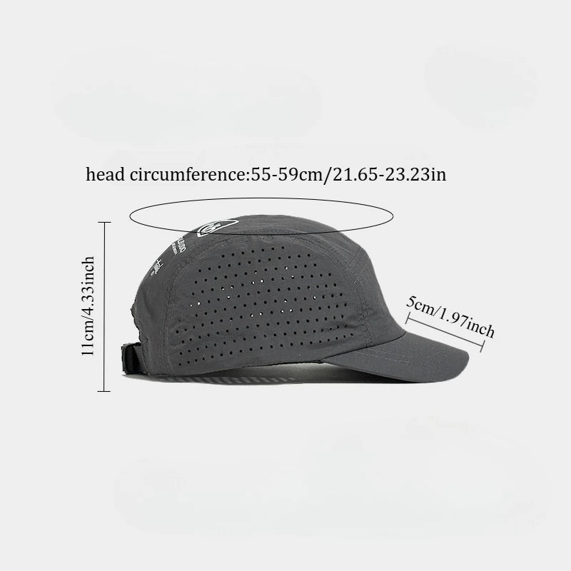 Short Brim Quick Dry Mesh Baseball Cap Lightweight UV Protection Outdoor