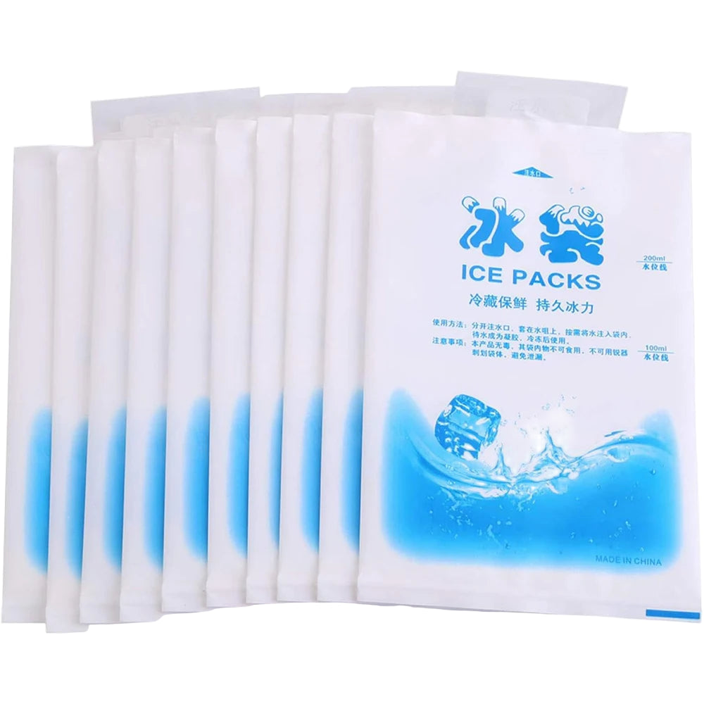 Reusable Gel Ice Packs Hot & Cold Compress for Pain Relief and Cooling 10pcs