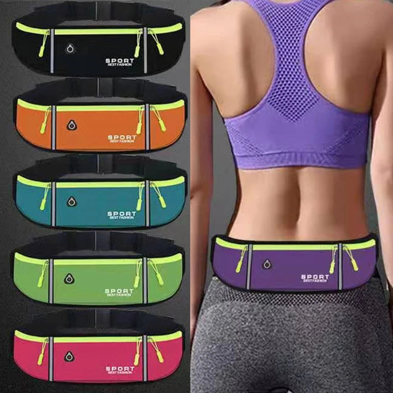 WATERPROOF RUNNING WAIST BAG – Reflective Sport Belt Phone Case for Men & Women
