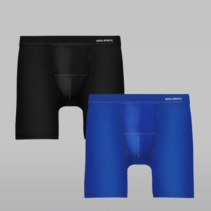 Men’s Long Leg Boxer Briefs Anti-Chafing Modal Sports Underwear Quick Dry