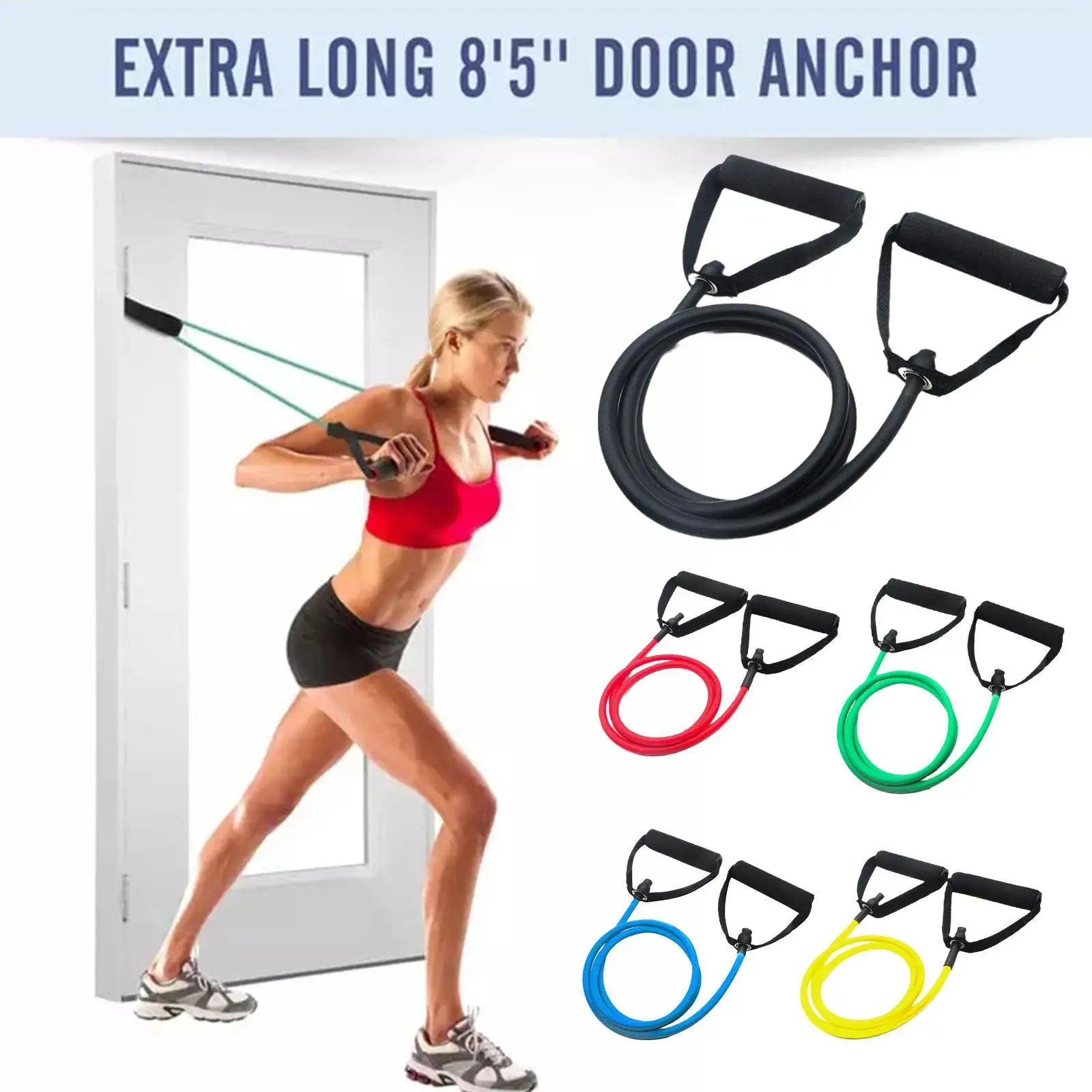 Resistance Tube Bands with Handles | Pull Rope for Strength Training, Yoga, and Full-Body