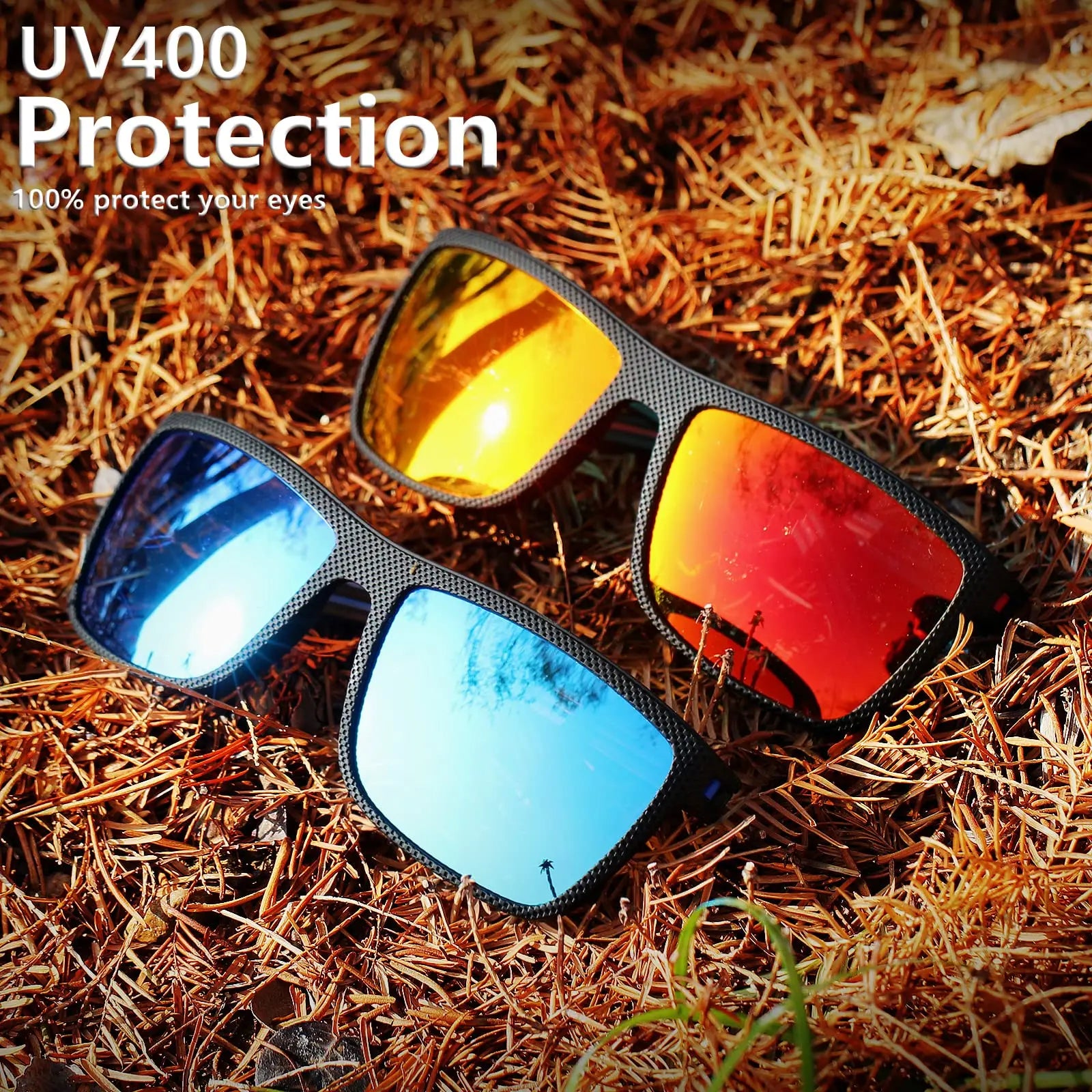 VEGUEROS Polarized Sunglasses UV400 Square Designer Shades for Men & Women