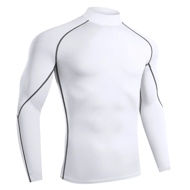 Men's Long Sleeve Compression Gym Shirt – Quick Dry Sport T-Shirt for Fitness, Running & Training