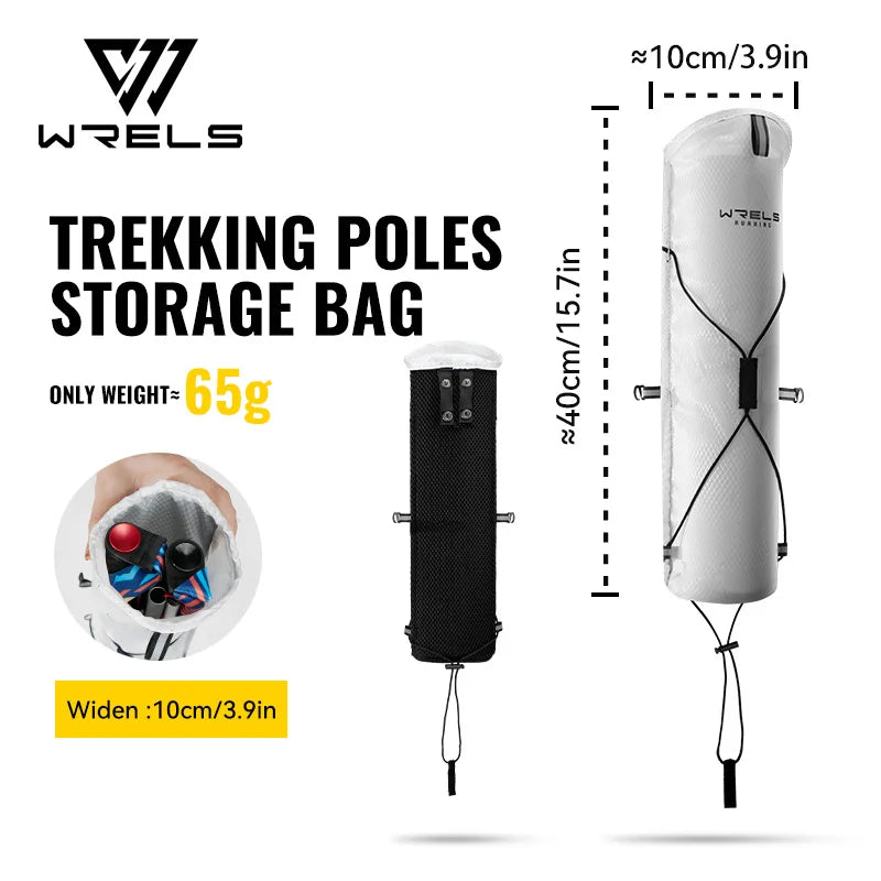 WRELS Trekking Poles Carry Bag Waterproof Lightweight Hiking Storage Case