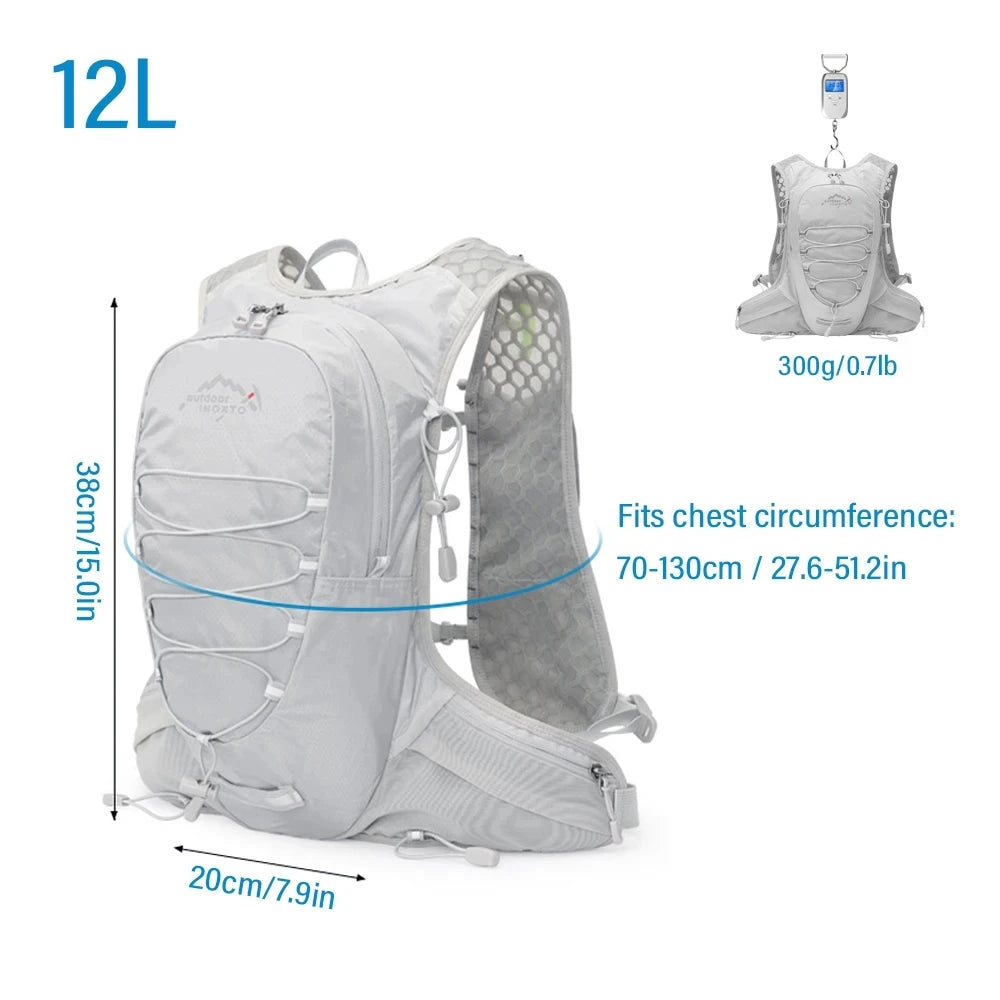 12L Hydration Vest, Lightweight Running and Cycling Backpack for Camping and Outdoor Adventure