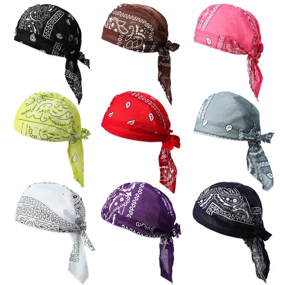 Quick-Dry Cotton Pirate Hat Bandana for Men & Women Outdoor Sports