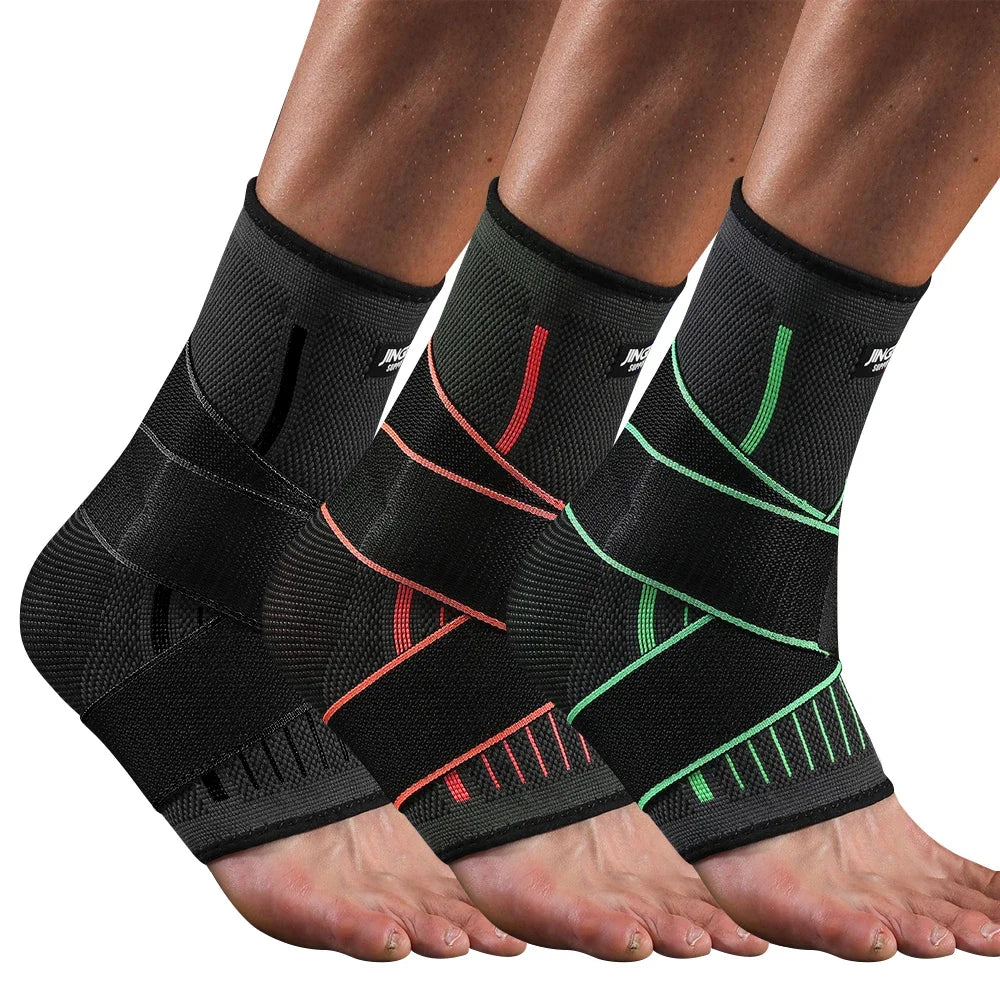 Adjustable Elastic Ankle Brace Compression Sleeve| Stabilizer for Plantar Fasciitis & Tendonitis