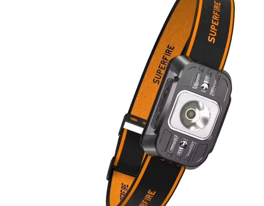 SUPERFIRE HL75 Mini USB-C Rechargeable LED Headlamp – Lightweight Sensor Torch