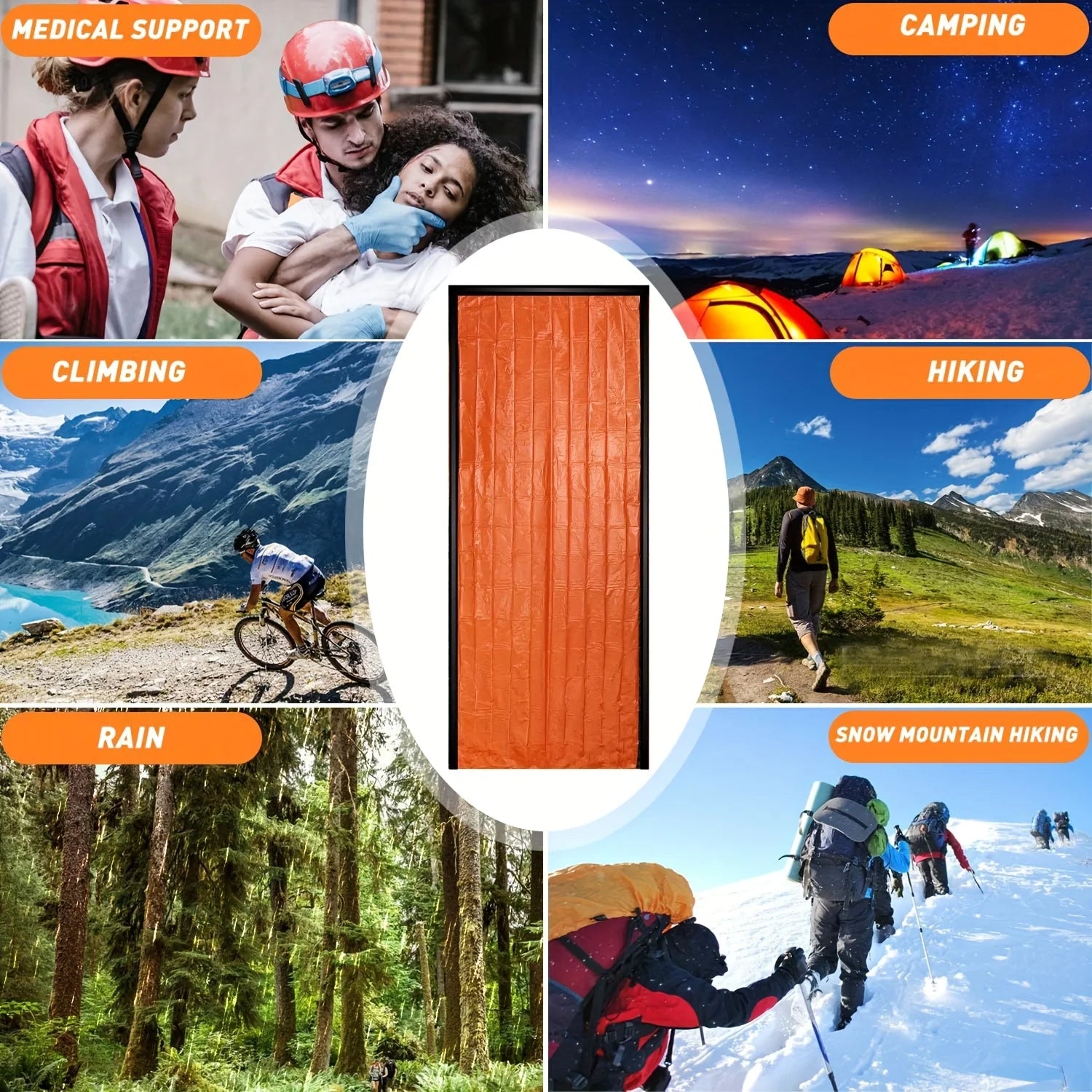 Emergency Survival Sleeping Bag Waterproof Thermal Mylar Rescue Sack