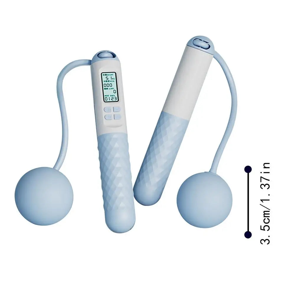 Cordless Weighted Jump Rope with Smart Counter | Ropeless Skipping for Home or Gym Fitness