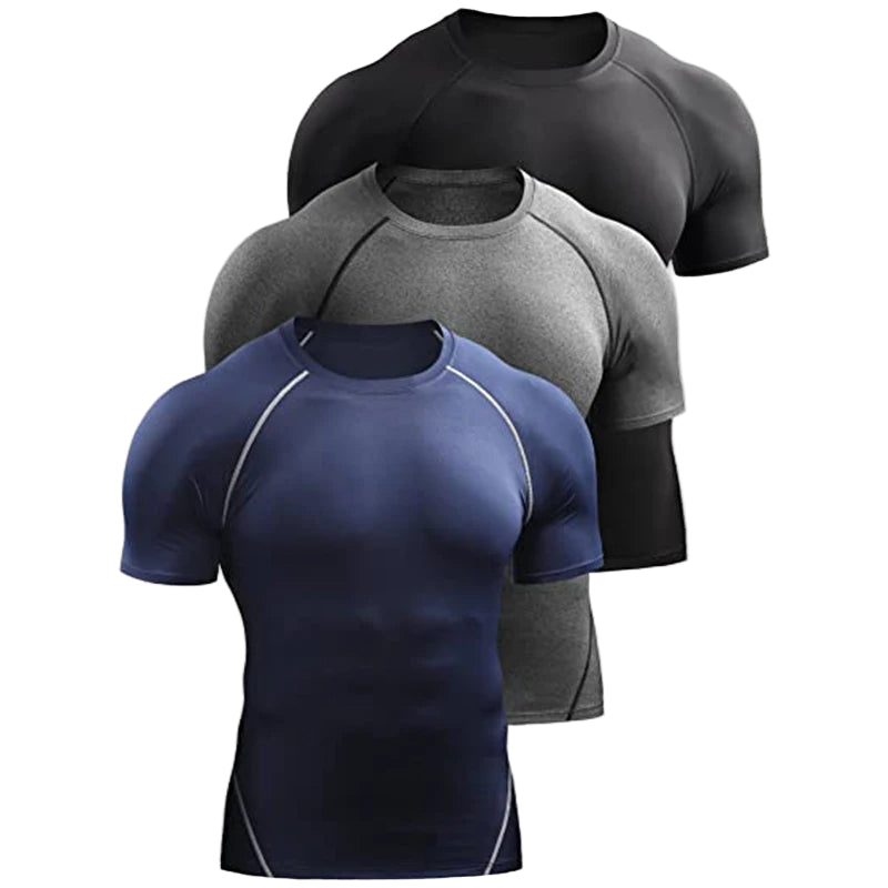 Men’s Compression Sports T-Shirt – Quick-Dry Elastic Running & Gym Training Top 2025