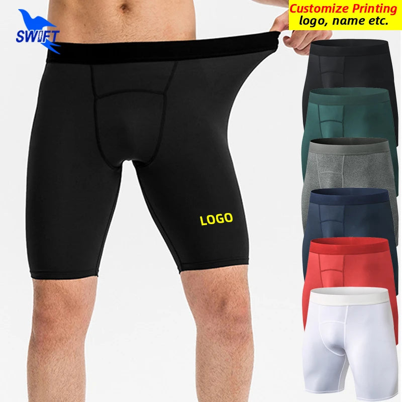 KHADGAR Men’s Compression Running Shorts – Quick-Dry Sports Tights with Pocket