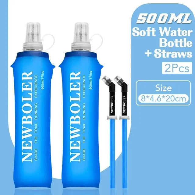 NEWBOLER TPU Soft Flask Collapsible Water Bottle (250ml / 500ml)