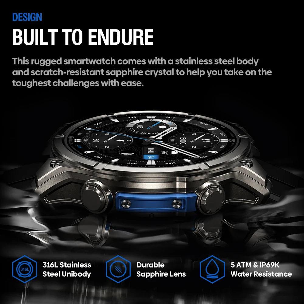 ZEBLAZE Vibe 8 Smart Watch AMOLED Display with Voice Calling & Flashlight