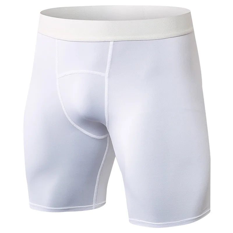 KHADGAR Men’s Compression Running Shorts – Quick-Dry Sports Tights with Pocket