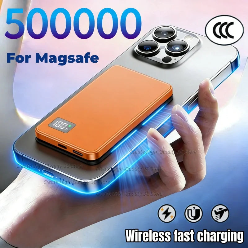 Wireless Magnetic 50000mAh Power Bank PD22.5W Fast Charging MagSafe Compatible