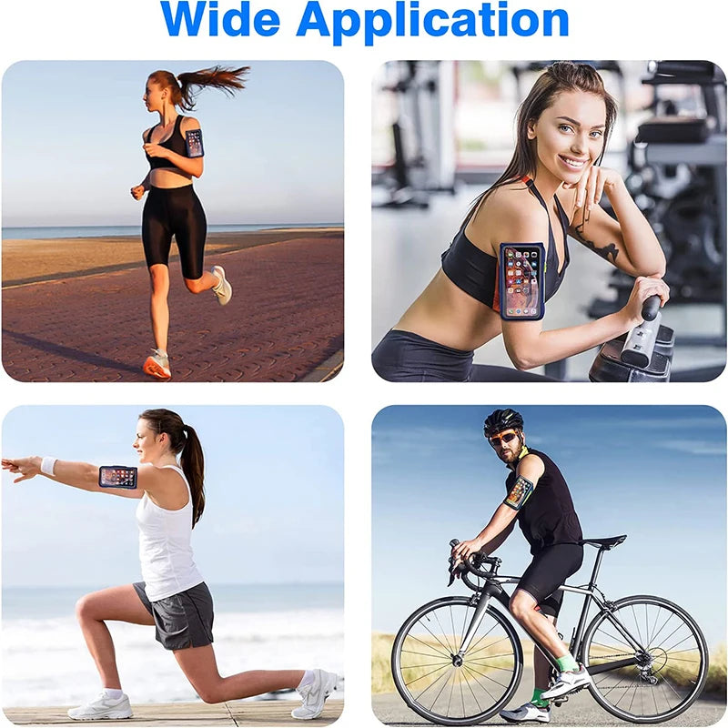 HAISSKY Running Sport Armband with Zipper Pocket for iPhone & Samsung