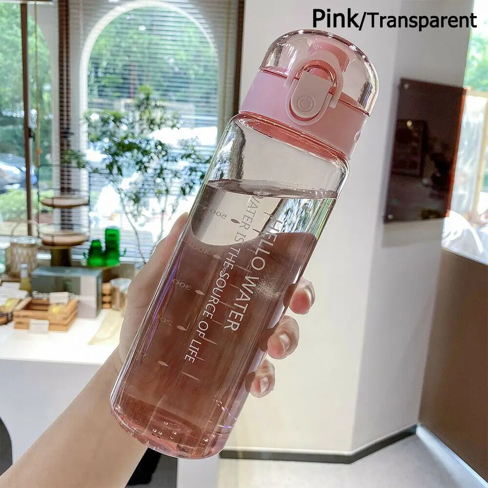 Transparent Sports Water Bottle  780 ml – Portable Leakproof Gym & Travel Bottle