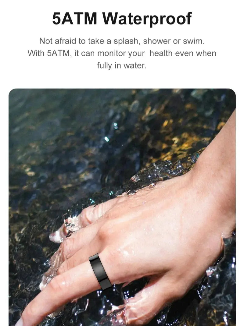 MISIRUN Smart Ring R09 Health & Fitness Monitor with 5ATM Waterproof Design