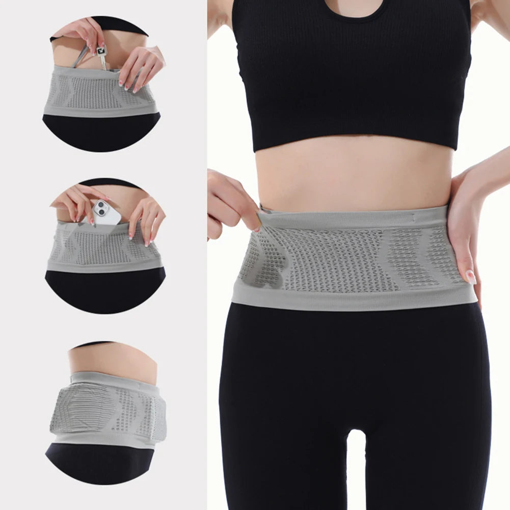 Slim Running Waist Bag, Concealed Phone Pouch, Lightweight Fitness Belt for Men and Women