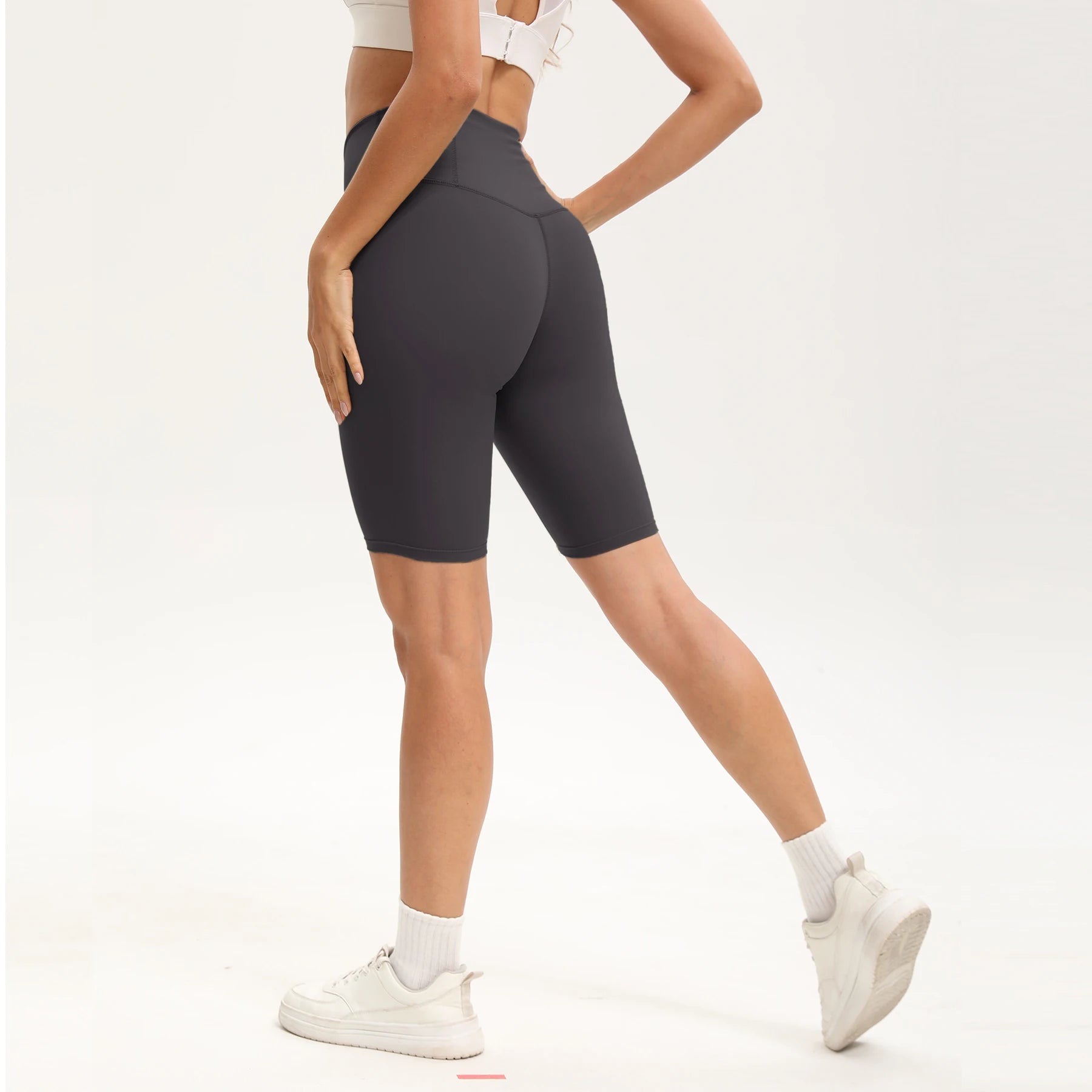 Women’s High-Waist Quick-Dry Running Shorts – Slim Fit, Breathable, Back Pocket