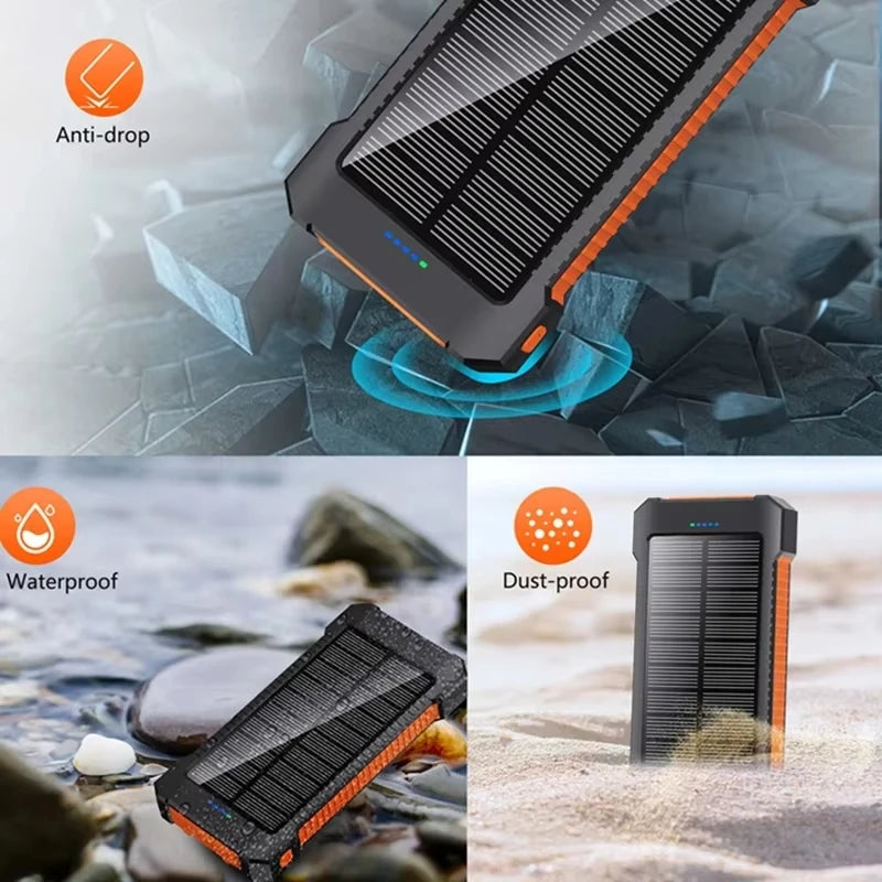 LENOVO Solar Power Bank 50000mAh Outdoor Fast Charging Portable Charger
